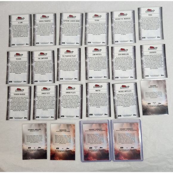 Topps Finest & Chrome Star Wars Trading Cards Lot Of 22 Cards 2018, 2025 NM - Picture 10 of 10